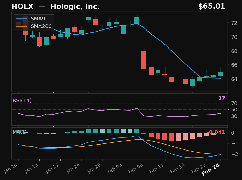 HOLX chart