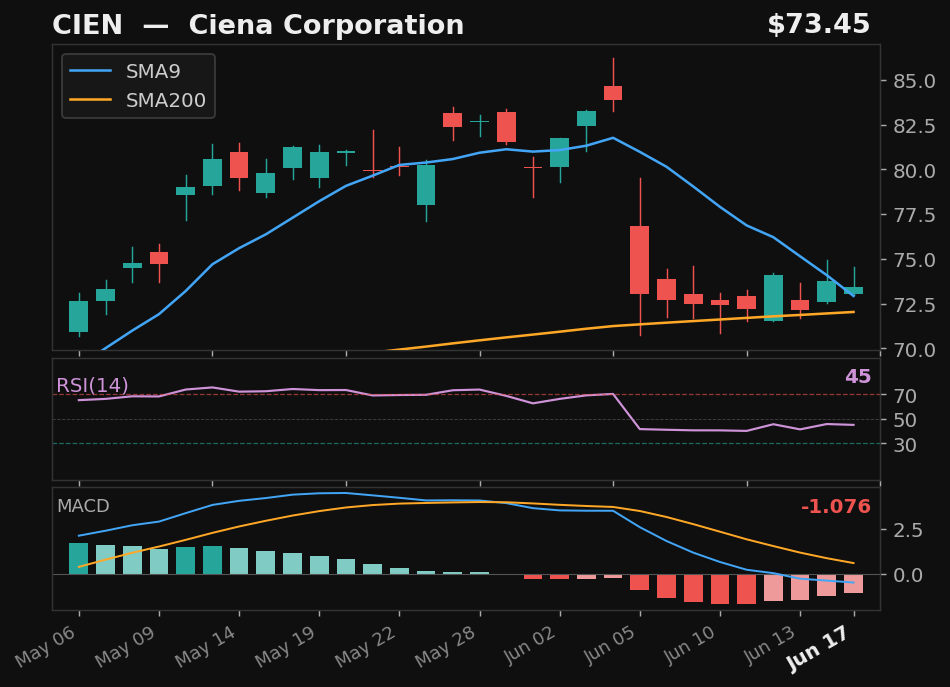 CIEN chart