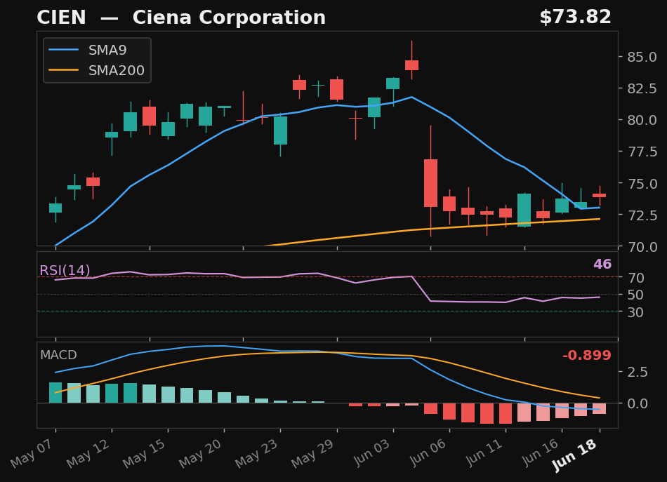 CIEN chart