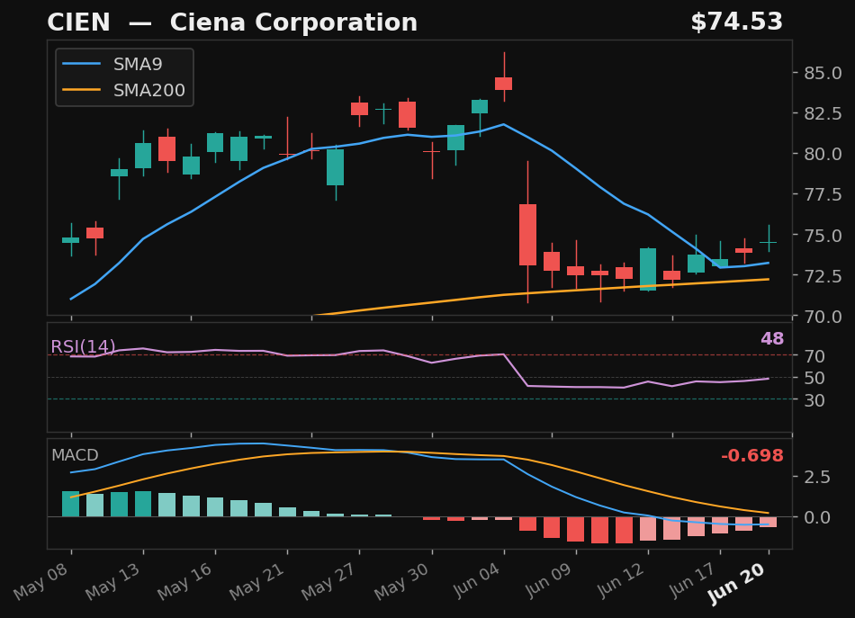 CIEN chart